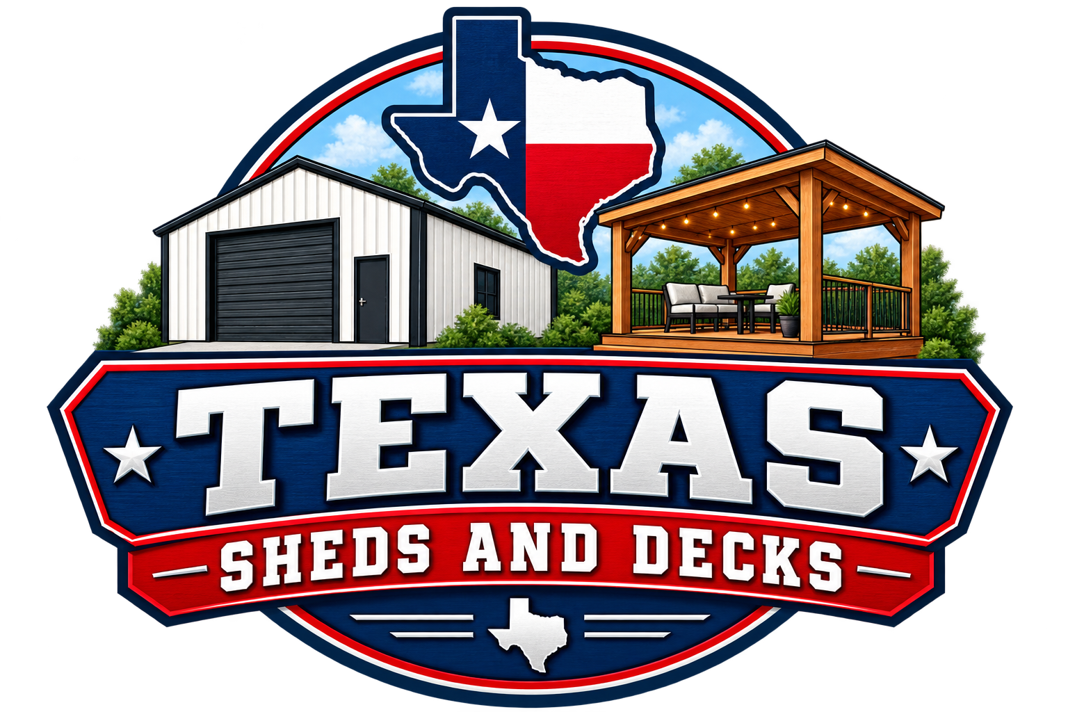 Texas Sheds and Decks logo